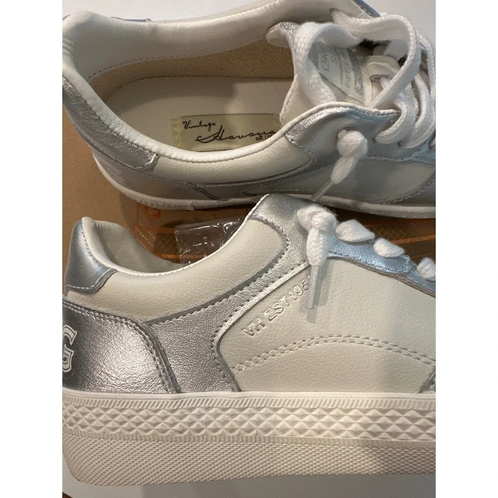 NEW Vintage Havana Fast 3 Sneakers White Multi Silver Metallic Low Top Size 6